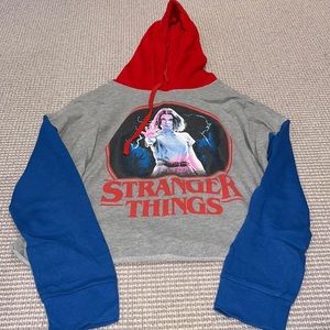 stranger things cropped hoodie size medium